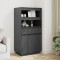 vidaXL Dulap &icirc;nalt, gri, 60x40x116,5 cm, lemn masiv de pin