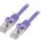 Patch cord S/FTP Cat6a LSZH Violet 3m Cablexpert