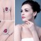 INEL ARGINT CU Zirconiu --RED SAPPHIRE-- arg239B