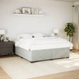 Gossi cadru de pat, gri deschis, 180x200 cm, catifea