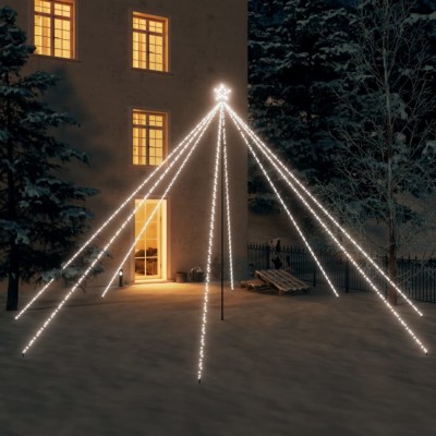 Pom de Crăciun LED Interioară Exterior 800 LED-uri Alb Rece 5 m foto