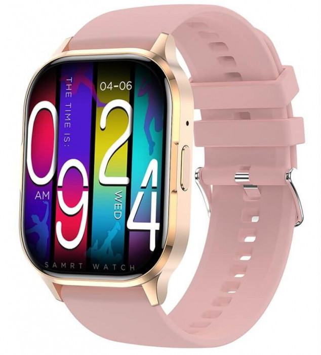 SMARTECH SmartWatch cu senzor Glucometru, Apel Bluetooth, Tensiune, Ritm cardiac, Nivel Oxigen, Nivel stres, Ciclu menstrual, Afisare vreme, Calendar,