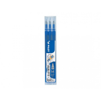 Set 3 Rezerve Roller PILOT Frixion, 0.7 mm, Albastru, Rezerve Rollere cu Gel Termosensibil, Rezerve pentru Rollere 0.7 mm, Rezerva pentru Roller PILOT foto