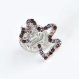 Brosa martisor ponei cu pietre mov