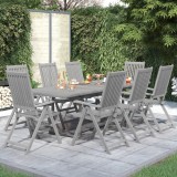 vidaXL Set mobilier de grădină, 9 piese, lemn masiv de acacia 3079652
