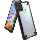 Husa TPU Ringke Fusion X pentru Samsung Galaxy A21s, Neagra FUSG0059