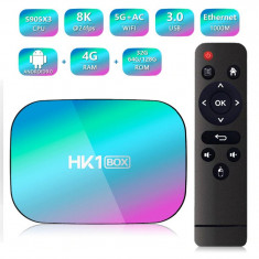 TV Box Techstar? HK1 BOX, Android 9.0, UltraHD 8K, 4K@ 60fps, 4GB RAM, 32GB ROM, 5G WiFi, Bluetooth 4.0, Cu IPTV, Model 2020 foto