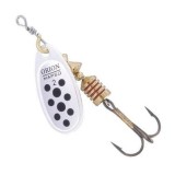 Lingurita rotativa Mapso Orion PN, argintiu cu buline (Greutate lingurita: 3.2g)