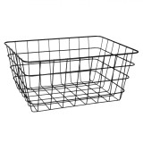 Coș Depozitare, Model Plasă Metalică, Negru, Dimensiuni 32x24x15cm, Oem