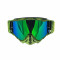 Ochelari unisex ski, ciclism, rama verde lucioasa, lentila multicolora, O11GBMN