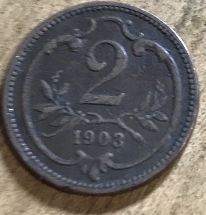 MNDSTR AUT22 Austro-Ungaria 2 hellar 1903