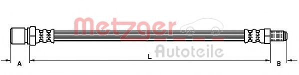 Conducta / cablu frana MITSUBISHI PAJERO PININ (H6_W, H7_W) (1999 - 2007) METZGER 4110545