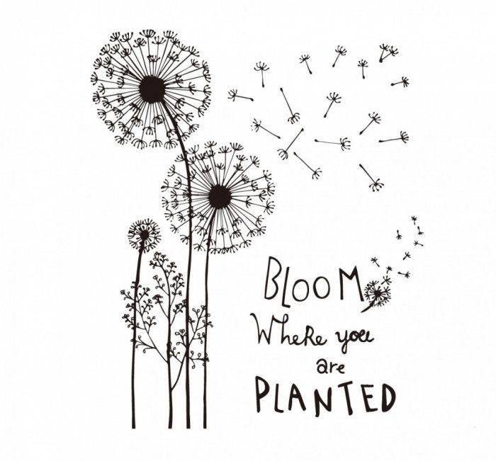 Sticker decorativ, Flori, Bloom, 110 cm, 731STK