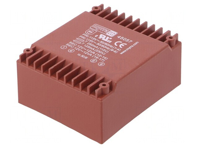 Transformator &icirc;ncapsulat 24VA 115/230V 12V 1A