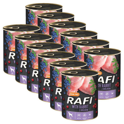 Rafi Adult GF Pat&amp;eacute; with Rabbit 12 x 800 g foto
