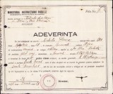 HST A1187 Adeverință absolvire 4 clase 1935 Elena Doamna București