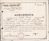 HST A1187 Adeverință absolvire 4 clase 1935 Elena Doamna București