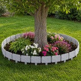 Cumpara ieftin Set 20 borduri decorative pentru gradina, imitatie piatra naturala, modulare, fixare in sol, 25 x 23 cm fiecare, gri