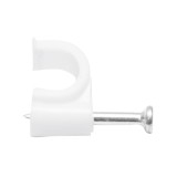 Clema cu cui 6 mm pentru fixare cablu, set 100 bucati