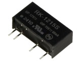 Convertor DC/DC 1W RECOM RK-1215S, Intrare 10,8-13,2VDC, Ieșire 15VDC 66mA