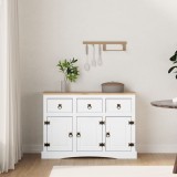 Servantă alb 132x43x78 cm lemn masiv pin mexican gama Corona