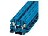 Conector pe șină albastru, terminal cu șurub