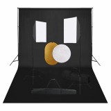 Cumpara ieftin Set studio foto cu lumini softbox, fundal si reflector
