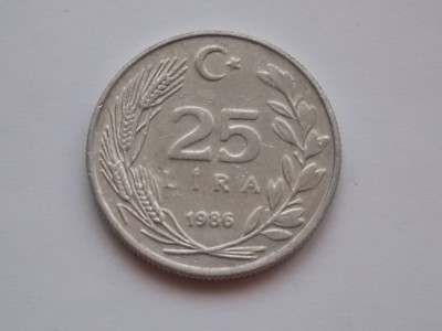 25 LIRA 1986 TURCIA foto
