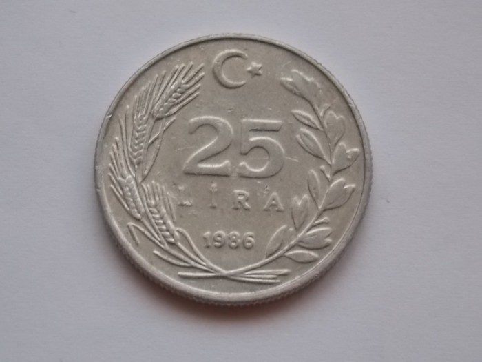 25 LIRA 1986 TURCIA