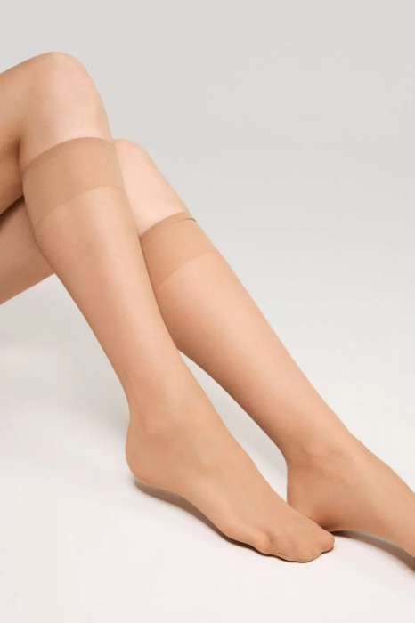 Șosete Lungi 3/4 Damă Lycra, Tension 20 Den - Natural, 36-39 (23-25)