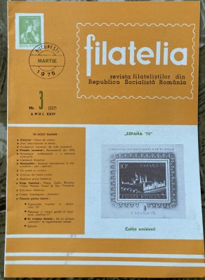 myh 15 - Filatelia - Revista filatelistilor din RSR - nr 3/martie 1975 foto
