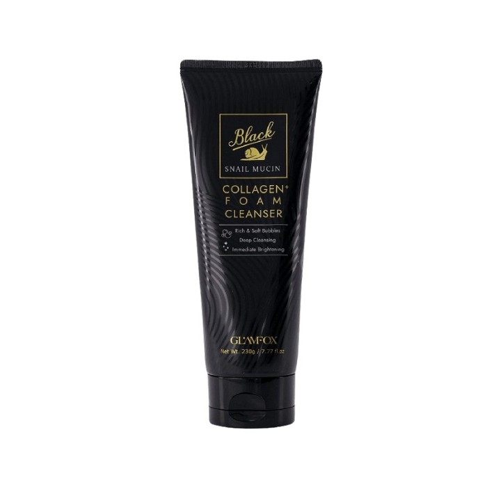 Glamfox Black Snail Mucin and Collagen Cleanser Spumă de curățare facială 120 ml