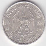 Germania 5 Reichsmark Potsdam Garrison Church 1935