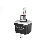 Intrerupator basculant cu mentinere, 2 pozitii, 4 pini, ON-OFF, 12-24V, 20A 24VDC, iluminare rosu-verde, DPST, FLKN2-21N-P-RG