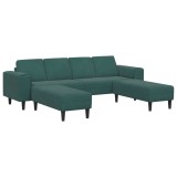 vidaXL Canapea pentru living 3 pcs Verde &icirc;nchis 3335124