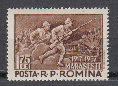 ROMANIA 1957 LP 436 - 40 DE ANI DE LA BATALIA DE LA MARASESTI MNH foto
