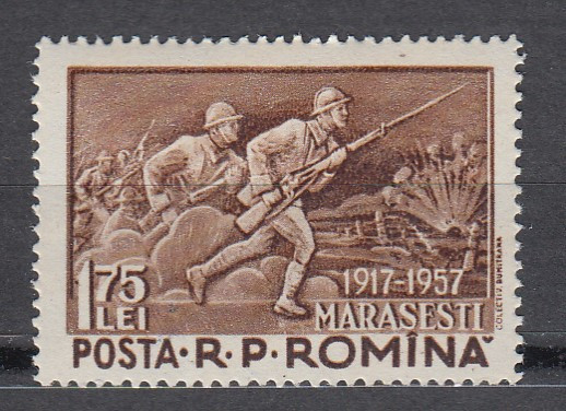 ROMANIA 1957 LP 436 - 40 DE ANI DE LA BATALIA DE LA MARASESTI MNH