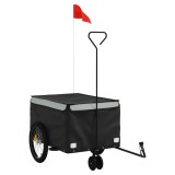 Remorca pentru biciclete, negru si gri, 30 kg, fier