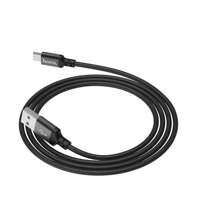 Cablu cu conectori USB tata la microUSB tata, HOCO X14 Times Speed, 2.4 A, lungime 1m, negru foto