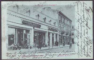 5145 - GALATI, stores, Litho, Romania - old postcard - used - 1898 foto