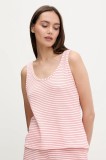 United Colors of Benetton set de pijama de bumbac culoarea roz, bumbac, 36LC3P03V