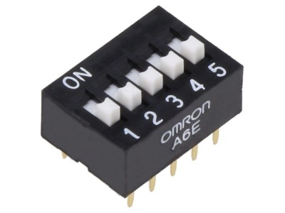 Comutator DIP-SWITCH 5 secțiuni ON-OFF foto