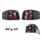 Set stopuri Spate Audi A3 (8p), 05.2003-04.2008, 3 Usi, partea Stanga+Dreapta, negru, transparent; cu locas bec; tuning; Omologare: ECE, Taiwan