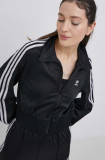 Adidas Originals bluză Adicolor HF7535 femei, culoarea negru, uni HF7535-BLACK