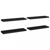 Rafturi de perete, 4 buc., negru, 80 x 23,5 x 3,8 cm, MDF, DKD Home Decor