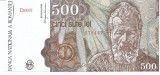 Romania 500 lei 1991 Ianuarie - C. Brancusi. (279447) P-98a - UNC !!!