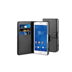 Husa Vertical Book Sony Xperia Z3 Compact Black BeHello