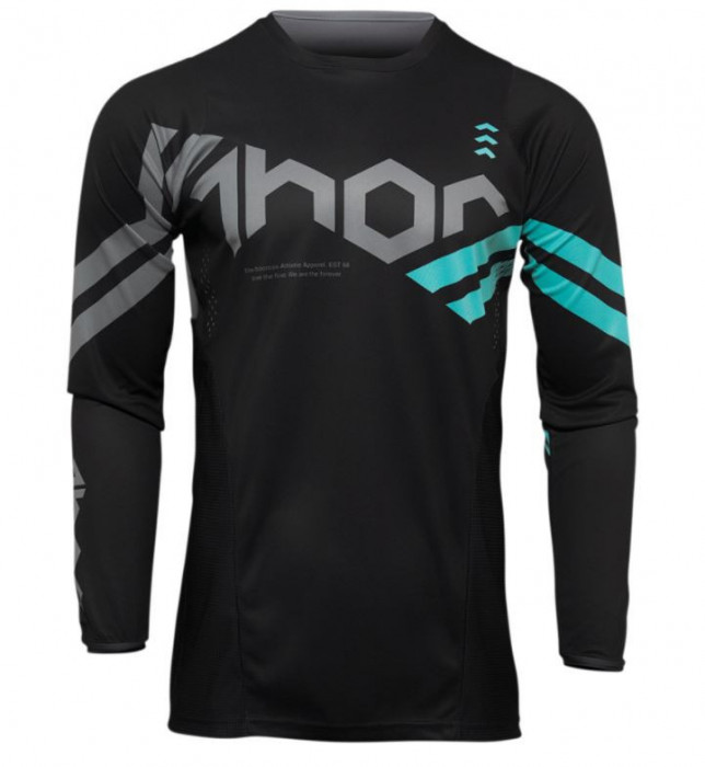 Tricou enduro motocross THOR Pulse Cube Black Mint