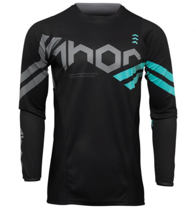 Tricou enduro motocross THOR Pulse Cube Black Mint