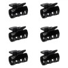 Set Clame Păr, Negru Strălucitor, 3cm, 6 Bucăți, Oem